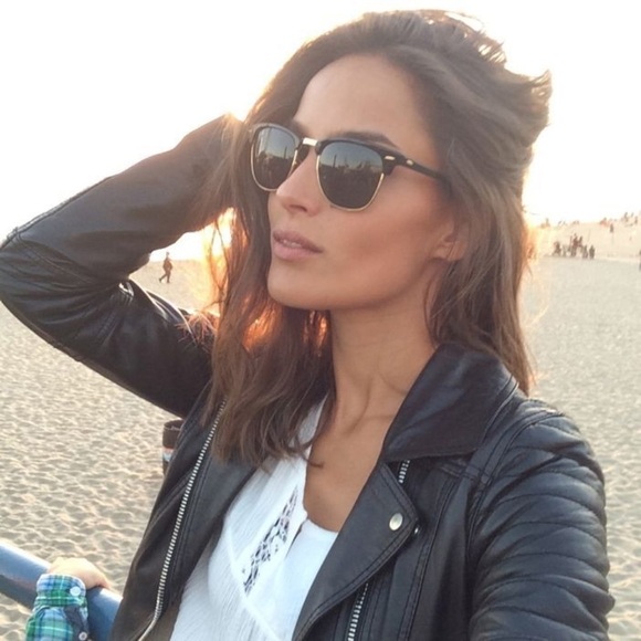 Ray-Ban Polarized Clubmaster Sunglasses Classic Hipster 990/58 Tortoise 51mm - Picture 4 of 14